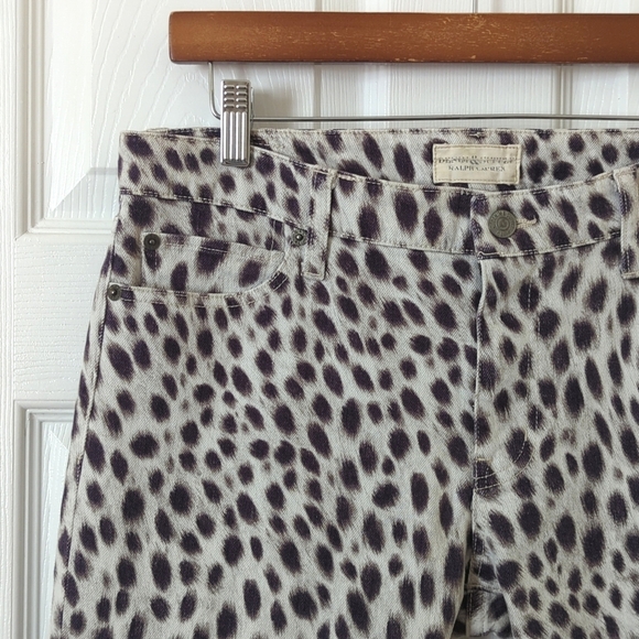 Denim & Supply Ralph Lauren Cheetah Print Mid Rise Ankle Cropped Skinny Jeans 31 - Picture 11 of 16